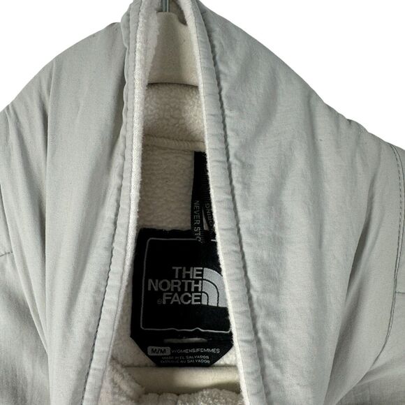 North Face ANLP White Denali Fleece Jacket Full Zip FLAW Womens Size Medium - Picture 5 of 11
